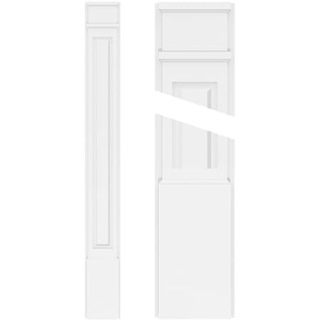 Ekena Millwork Raised Panel PVC Pilaster w/Decorative Capital & Base, 12"W x 102"H x 2"P PILP12X102RP02-2